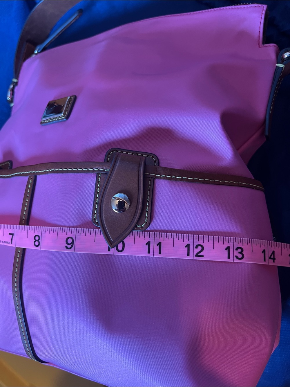 Dooney & Bourke Bright Pink Shoulder Tote leather trim - Picture 13 of 14
